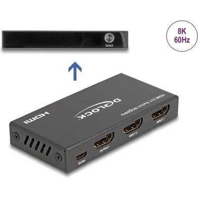 DeLOCK 18607 - HDMI - Metall - Schwarz - 144 Hz - 48 Gbit/s - 1200 MHz (18607)