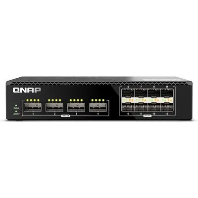 QNAP QSW-M7308R-4X - Switch - managed - 4 x 100 Gigabit QSFP28 + 8 x 25 Gigabit SFP28 - an Rack montierbar (QSW-M7308R-4X)