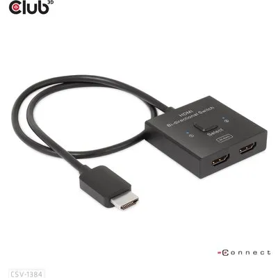 Club 3D HDMI 2-in-1 Bi-directional Switch for 8K60Hz or 4K120Hz - Digital/Display/Video (CSV-1384)
