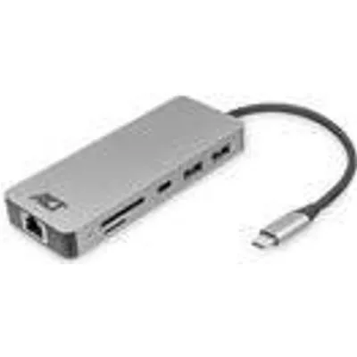 ACT AC7092 - HDMI - RJ-45 - USB 3.2 Gen 1 (3.1 Gen 1) Type-A - USB 3.2 Gen 1 (3.1 Gen 1) Type-C - MicroSD (TransFlash) - SD - 4096 x 2560 - 2160p - 4096 x 2560 Pixel - Aluminium (AC7092)