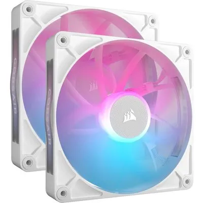 CORSAIR iCUE Link RX140 RGB Twin Starter Kit - Gehäuselüfter - 140 mm - weiß (Packung mit 2) (CO-9051024-WW)