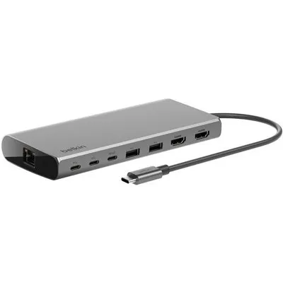 Belkin INC015BTSGY-CZ laptop-dockingstation & portreplikator Kabelgebunden USB 3.2 Gen 1 (3.1 Gen 1) Type-C Aluminium (INC015BTSGY-CZ)