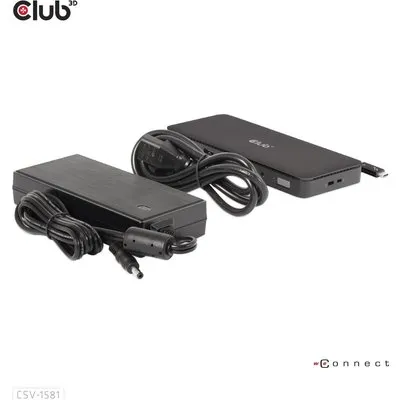 Club 3D - Dockingstation - USB-C / Thunderbolt 3 / Thunderbolt 4 - 3 x Thunderbolt 4 - GigE - 140 Watt (CSV-1581)
