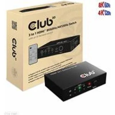 Club3D HDMI Switchbox 3 Eingänge -> 1 Ausgang 8K60Hz UHD retail (CSV-1381)