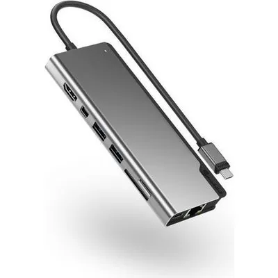 ALOGIC ULDPLSV2-SGR Notebook-Dockingstation & Portreplikator Kabelgebunden USB 3.2 Gen 1 (3.1 Gen 1) Type-C Schwarz - Grau (ULDPLSV2-SGR)