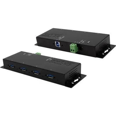 EXSYS GmbH 4-Port USB 3.2 Gen 1 Metall HUB mit 15KV ESD Überspannungsschutz, A-Buchsen (EX-1184HMVS-2)