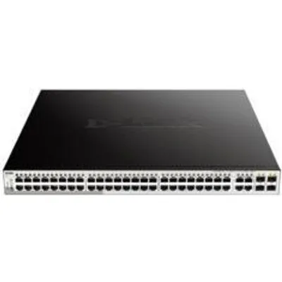 D-Link DGS 1210-52MP - Switch - Smart - 48 x 10/100/1000 (PoE) + 4 x Combo Gigabit - Desktop, an Rack montierbar - PoE (370 W)
