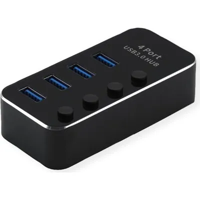 ROLINE USB3.2 Gen1 Hub, 4x A, Ports einzeln schaltbar (14.02.5056)