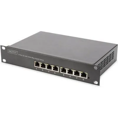 DIGITUS DN-95331 - Switch - L2+ - managed - 8 x 10/100/1000 (PoE+) - Desktop, an Rack montierbar - PoE+ (80 W)