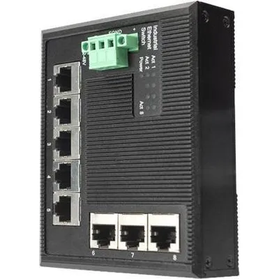 DIGITUS DN-651127 - Switch - 8 x 10/100/1000 - an DIN-Schiene montierbar - Gleichstrom