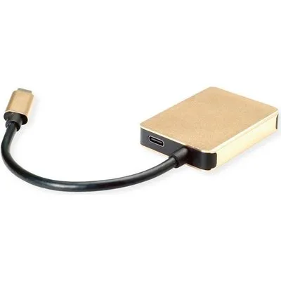 ROLINE 12.02.1120 Notebook-Dockingstation & Portreplikator Verkabelt USB 3.2 Gen 1 (3.1 Gen 1) Type-C Gold (12.02.1120)