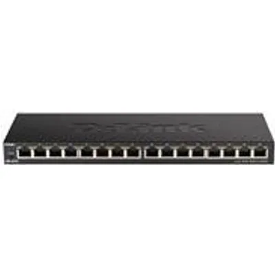 D-Link DGS 1016S - Switch - unmanaged - 16 x 10/100/1000 - Desktop - DC Power (DGS-1016S/E)