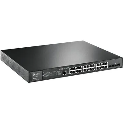 TP-Link JetStream TL-SG3428MP - Switch - managed - 24 x 10/100/1000 (PoE+) + 4 x Gigabit SFP - an Rack montierbar - PoE+ (384 W) (TL-SG3428MP)
