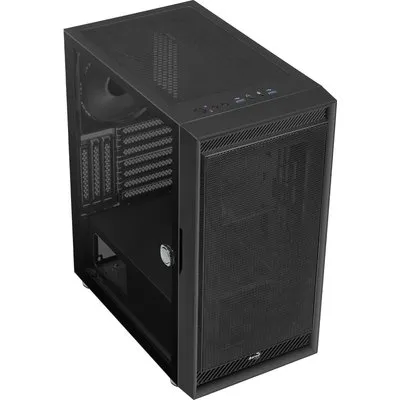 AeroCool Graphite - MDT - ATX - Seitenteil mit Fenster (gehärtetes Glas) - keine Spannungsversorgung (ATX) - Schwarz - USB/Audio (ACCM-PB24013.11)