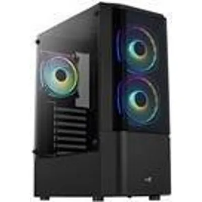 AeroCool Quantum - MDT - ATX - Seitenteil mit Fenster (gehärtetes Glas) - no power supply (ATX) - Schwarz - USB/Audio (ACCM-PV30133.11)