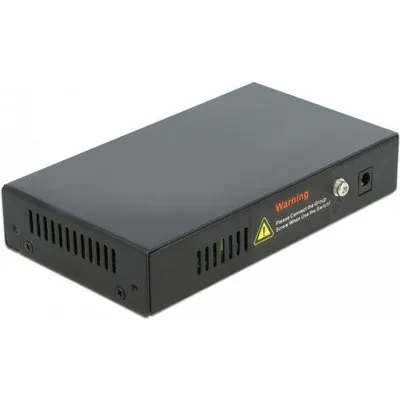 DeLOCK - Switch - 4 x 10/100/1000 (PoE+) + 1 x Gigabit SFP - Desktop - PoE+ (60 W)