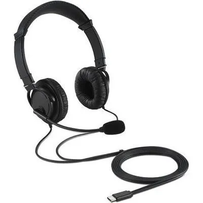 Kensington Hi-Fi USB-C Headphones with Mic - Headset - On-Ear - kabelgebunden - USB-C - Schwarz