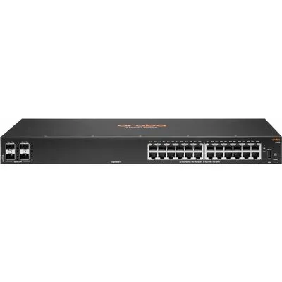 HPE Aruba Networking 6100 24G 4SFP+ Switch - Switch - L3 - managed - 24 x 10/100/1000 + 4 x 1 Gigabit / 10 Gigabit SFP+ - Seite-zu-Seite-Luftstrom - an Rack montierbar