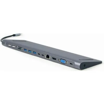 Gembird Cablexpert A-CM-COMBO9-01 - Dockingstation - USB-C 3,1 - HDMI, VGA - 1GbE (A-CM-COMBO9-01)