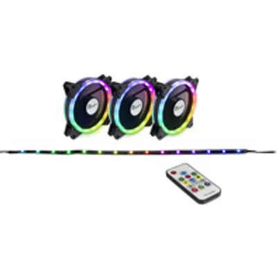 Inter-Tech RS-04 RGB Computergehäuse Ventilator 12 cm Schwarz (88885481)