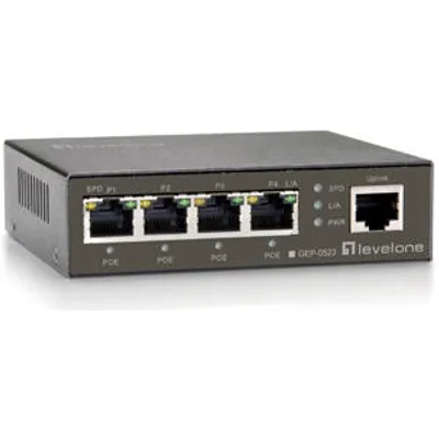 5-Port Gigabit Ethernet PoE+ Switch (60W) Hersteller: LEVELONE (GEP-0523)