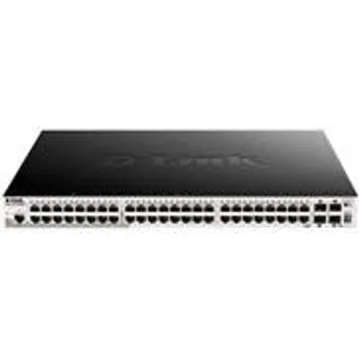 D-Link DGS 1510-52XMP - Switch - L3 - Smart - 48 x 10/100/1000 (PoE+) + 4 x 10 Gigabit SFP+ - an Rack montierbar - PoE+ (370 W) (DGS-1510-52XMP)