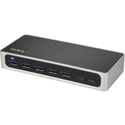 StarTech.com 7 Port USB-C Hub - USB C auf 5x USB-A und 2x USB Type-C - USB 3.0 - 7 Port USB Hub - Powered USB Hub - USB Typ C auf USB - Hub - 5 x SuperSpeed USB 3.0 + 2 x USB-C - Desktop
