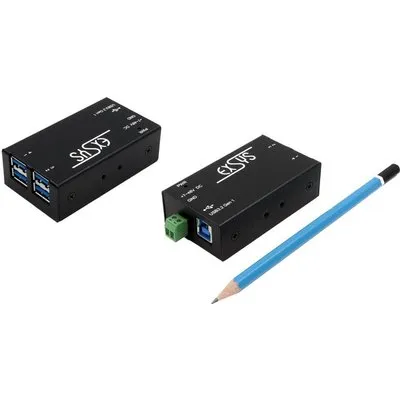 Exsys EX-1181HMS - Hub - 4 x USB 3,2 Gen 1 - an DIN-Schiene montierbar, wandmontierbar - Gleichstrom (EX-1181HMS)