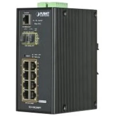 PLANET IGS-10020HPT - Switch - L2+ - managed - 8 x 10/100/1000 (PoE+) + 2 x Gigabit SFP - an DIN-Schiene montierbar, wandmontierbar - PoE+ (270 W) - Gleichstrom