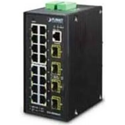 PLANET IGS-20040MT - Switch - managed - 16 x 10/100/1000 + 4 x Gigabit SFP - an DIN-Schiene montierbar, wandmontierbar - AC 24 V / DC 12 -72 V (IGS-20040MT)