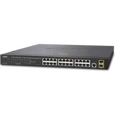 PLANET GS-4210-24T2S - Switch - verwaltet - 24 x 10/100/1000 + 2 x SFP - Desktop, an Rack montierbar (GS-4210-24T2S)