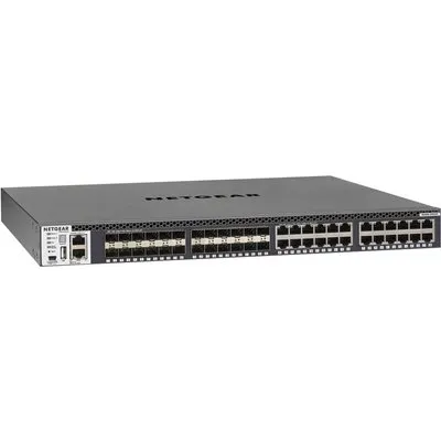 NETGEAR M4300-24X24F - Switch - L3 - managed - 24 x 10/100/1000/10000 + 24 x 10 Gigabit SFP+ - Luftstrom von vorne nach hinten - an Rack montierbar (XSM4348S-100NES)