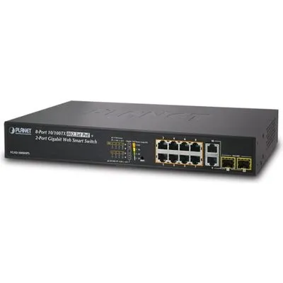 PLANET FGSD-1008HPS - Switch - Smart - 8 x 10/100 (PoE+) + 2 x Kombi-Gigabit-SFP - Desktop - PoE+ (FGSD-1008HPS)