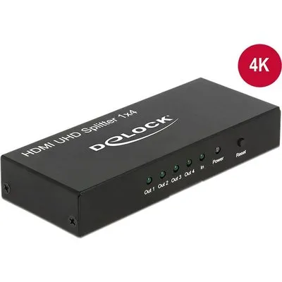 Delock HDMI UHD Splitter 1 x HDMI in > 4 x HDMI out 4K (18684)