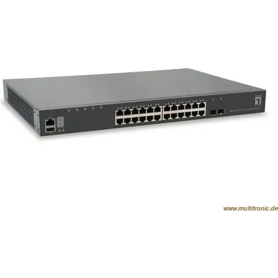 28-Port Stackable L3 Lite Managed GE Switch, 2x 10G SFP+, 1x 10G module slot Hersteller: LEVELONE (GTL-2881)