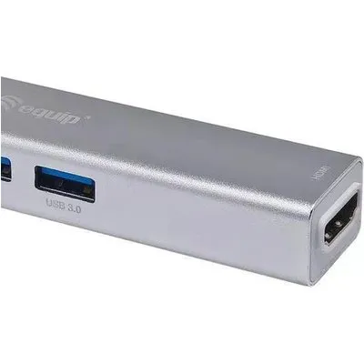 Equip 133480 Schnittstellen-Hub USB 3.2 Gen 1 (3.1 Gen 1) Type-C 5000 Mbit/s Silber (133480)