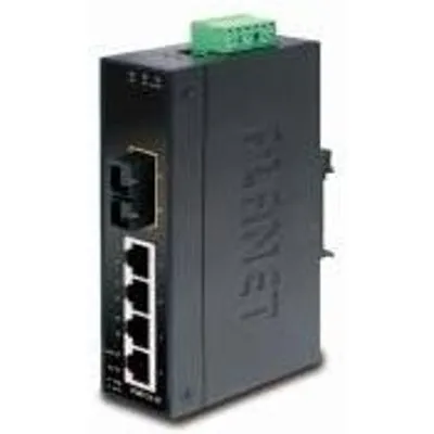 PLANET ISW-511T - Switch - 4 x 10/100 + 1 x 100Base-FX - an DIN-Schiene montierbar, wandmontierbar - Gleichstrom (ISW-511T)