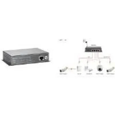 LevelOne GEP-0521 - Switch - nicht verwaltet - 4 x 10/100/1000 (PoE+) + 1 x 10/100/1000 - Desktop - PoE+ (0570767)