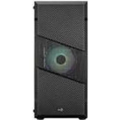 AeroCool Menace Saturn RGB - Tempered Glass Edition - Tower - ATX - Seitenteil mit Fenster (gehärtetes Glas) - keine Spannungsversorgung (ATX) - Schwarz - USB/Audio (ACCM-PV20023.11)