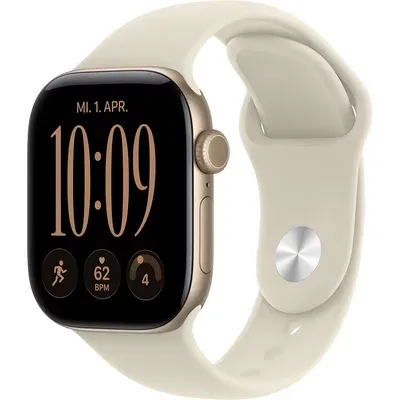 Apple Watch Series 12 GPS 42mm Light Gold Aluminium Case with Sand Sport Band - M/L