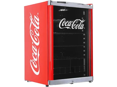 CUBES HC 166 E COCA COLA Getränkekühlschrank (115 l, E, 845 mm hoch, Rot)