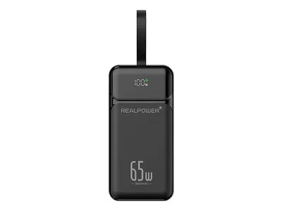 REALPOWER PB-27000 Pro Powerbank 27.000 mAh Schwarz