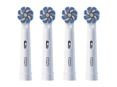 ORAL-B PRO Sensitive Clean, sanfte Zahnreinigung, innovative X-förmige Borsten, 4x Aufsteckbürsten