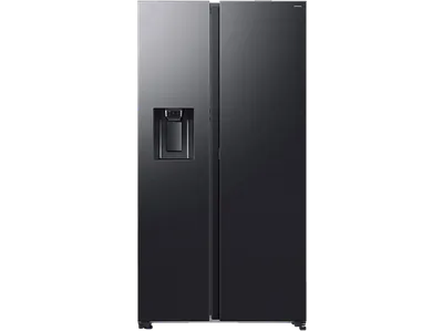 SAMSUNG RS80F66KBFEF RS80F Side-by-Side (634 l, B, 1784 mm hoch, Premium Black Steel)