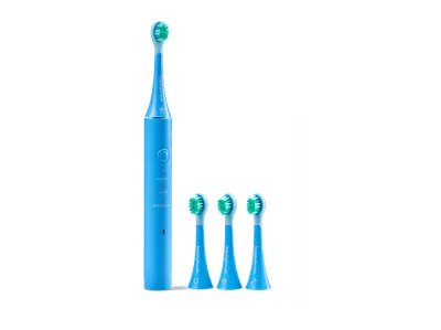 HAPPYBRUSH ECO VIBE KIDS Paw Patrol + 3 Refills Elektrische Zahnbürste Blau, Reinigungstechnologie: Schalltechnologie