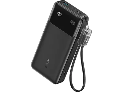 ANKER Anker Powerbank mit integriertem USB-C Kabel 30W 20000 mAh Schwarz
