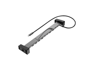 HAMA USB-C-Docking-Station, 12 Ports Dockingstation, Grau