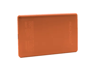 REALPOWER PB-5000 MAG Ultra Slim Powerbank 5000 mAh Schwarz/Orange