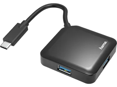 HAMA 4-fach, USB Hub, Schwarz