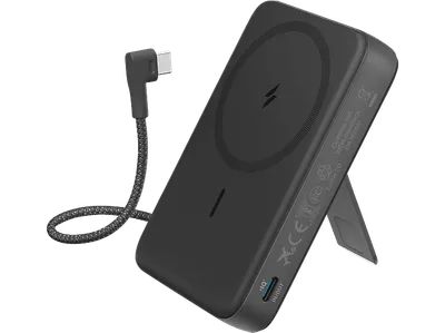 ANKER Zolo Wireless (10K, 30W, integriertes USB-C Kabel) Powerbank 10000 mAh Black